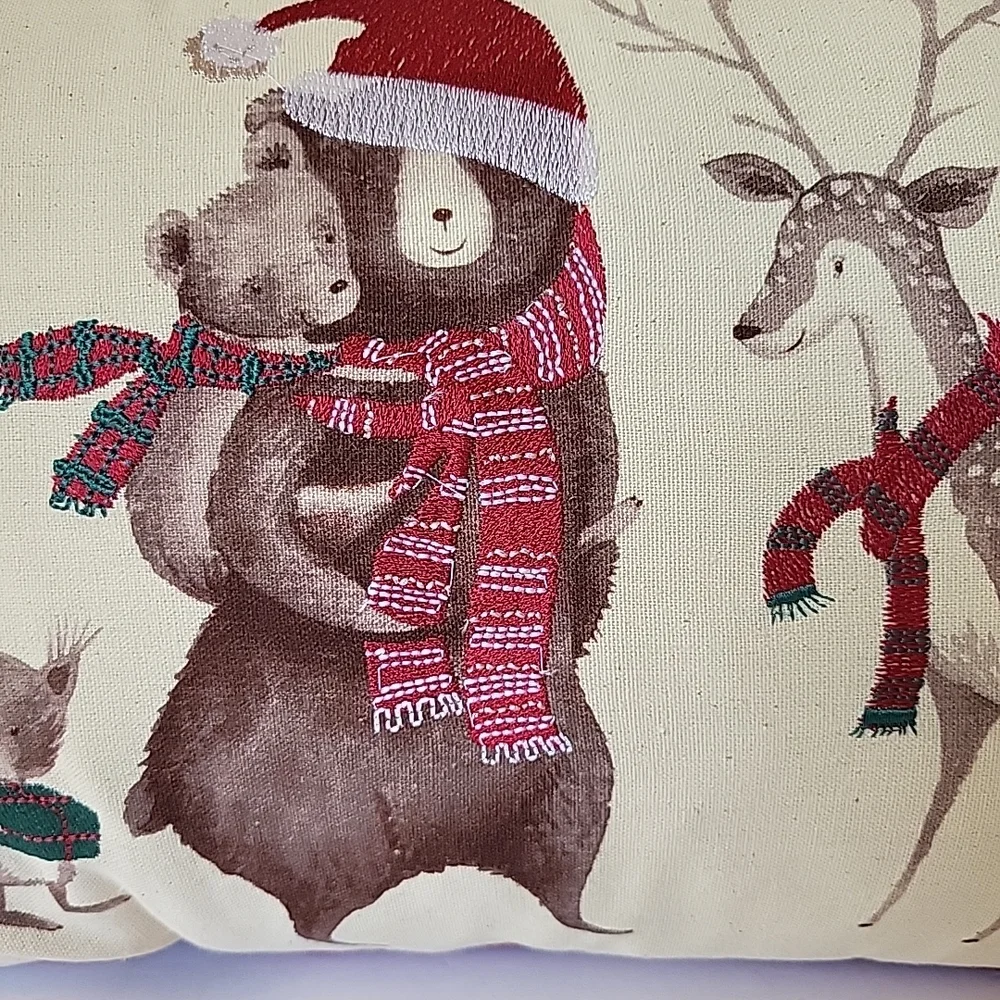 Rachel Ashwell  The Prairie Woodland Creatures Christmas Pillow